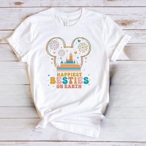 Disney Best Friends T-Shirt, Happiest Besties On Earth T-Shirt, Disney Girls Trip Tee, Magic Kingdom Shirt, Disney Friends Matching Tee