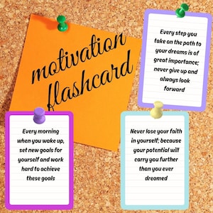 Cartes mnémotechniques de motivation quotidiennes, citations inspirantes personnalisées, téléchargement numérique-1