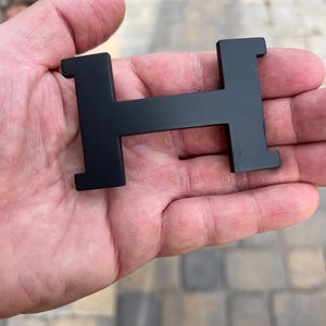 Vintage Hermes 38MM Noir Black H Constance Belt Buckle