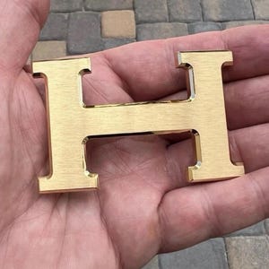 Vintage Hermes 38MM Gold H Constance Belt Buckle