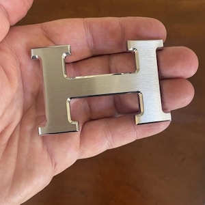 Vintage Hermes 38MM Silver H Constance Belt Buckle