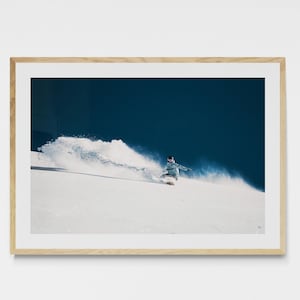 Snowboarder in Action | Powder Snow Photography | Winter Sports Art | Mountain Snowboarder Wall Art | High-Performance Snowboard Scene