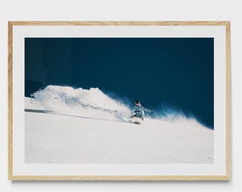 Snowboarder Photography Print: Powder Snow, Winter Sports Art