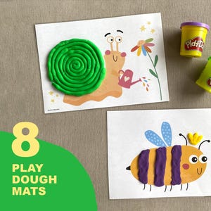 Spring Play Dough Mats, Play Dough Activity, Play Dough Mats, Toddler Preschool Activity, Printable Play Dough, Spring Preschool
