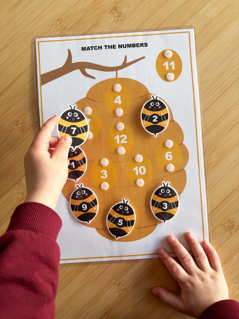 Frühlings-Tätigkeitsbuch für Kleinkinder, Bugs druckbares Buch, Vorschullernmappe Bild 6