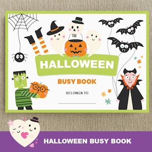 Halloween Busy Book, Toddler Busy Book, Autumn Busy Book, Halloween Activity Book, Busy Binder, Busy Book Printable, Printable Halloween
