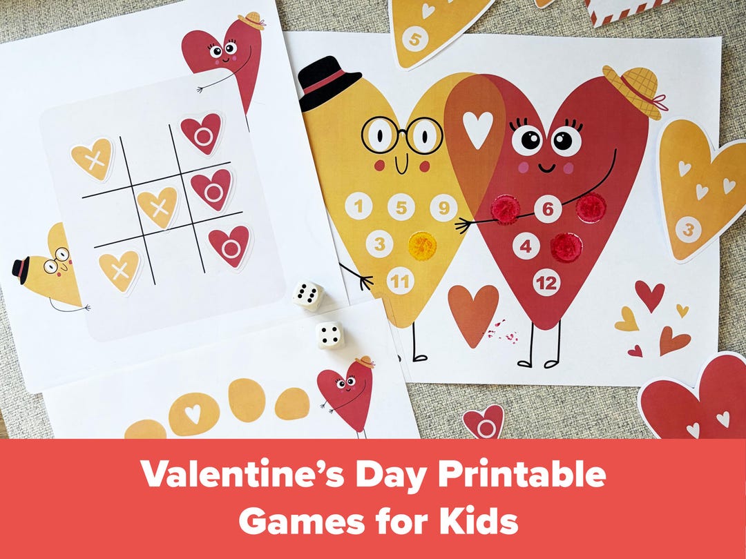 Valentine's Day Games | Printable Activities for Kids (digital Download ...