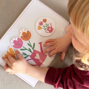 Frühlings-Tätigkeitsbuch für Kleinkinder, Bugs druckbares Buch, Vorschullernmappe Bild 5