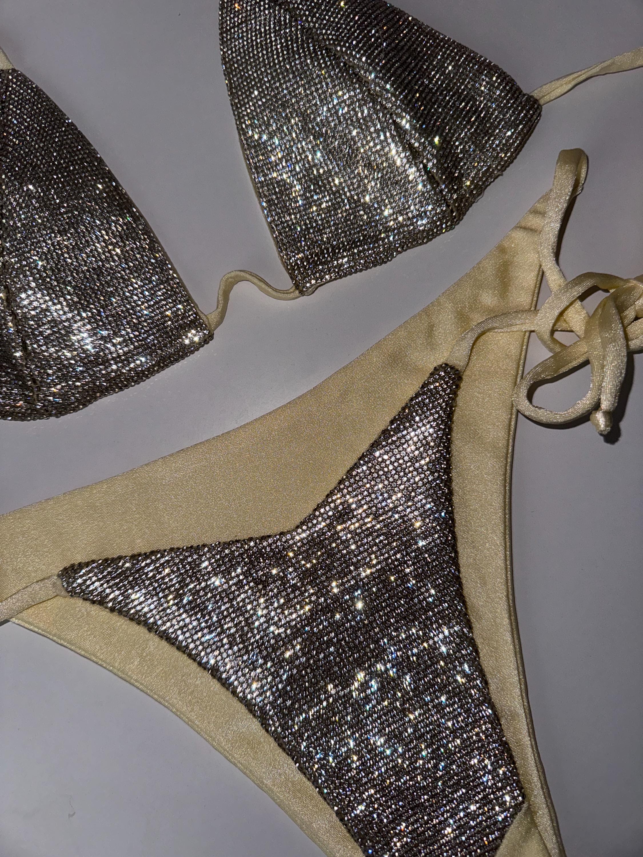 Sparkling Swimsuit Rhinestone Bikini Shiny Swimsuit Lingerie