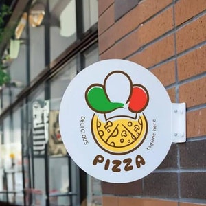 Sign Custom- Metal Sign Wall Mounted Storefront Blade Sign- Sign- Custom Shop Sign- Blade sign-- Custom Aluminum Double side sign- Logo