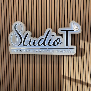Outdoor Personalized Logo Sign LED Sign, Beauty Salon Metal Sign Business Storefront Sign Custom Backlit Metal,3D  Sign, Illuminated, Sign,
