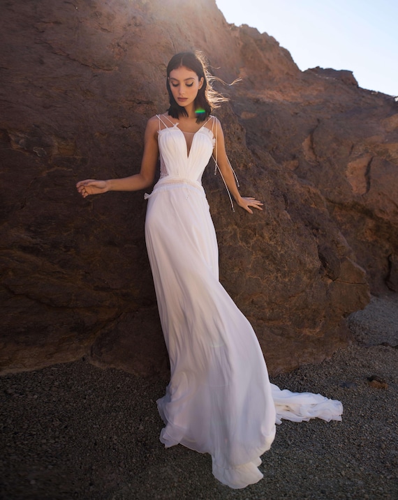 blue wedding dress beach White Over Dusty Dresses,See Through Casual Bridal foot-shaped SIZE:3/4Y (28) and leave us a Two Tone Cut Out