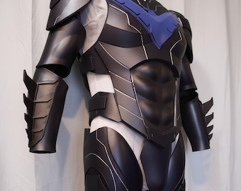 Plantillas de armadura de espuma de NightWing para cosplay. Archivos completos para cosplay DIY. Patrones de trajes imprimibles en PDF.