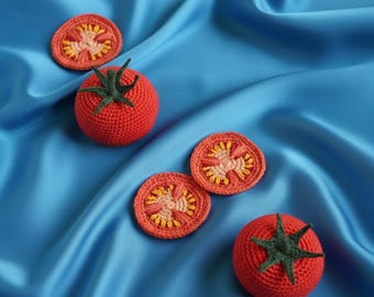 Tomato Crochet Pattern Amigurumi Food (PDF)