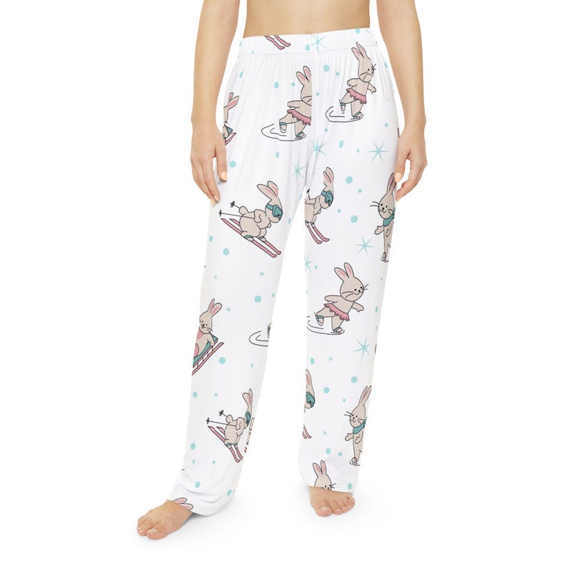 Pantalon de pyjama lapin de patinage sur glace pour sports d'hiver | Pyjamas pour femmes image 1