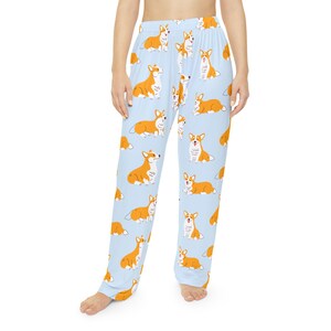 Corgi Print Pajama Pants: Women&#39;s Cozy Lounge Wear