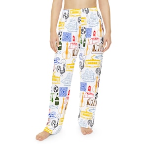 Portugal Travel Pajama Pants: Women&#39;s Cozy Loungewear