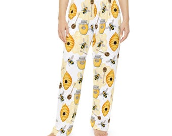Honeybee and Hive Pajama Pants | Bee Pattern Loungewear