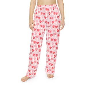 Heart Print Pajama Pants: Women&#39;s Cozy Loungewear