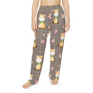 Giraffe Pajama Pants: Women's Cozy Sleepwear, Animal Print image 1