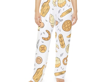Baking-Themed Women's Pajama Pants: Doughnut Sleepwear, Foodie Gift