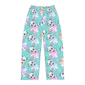 Panda damespyjamabroek, schattige loungekleding, cadeau voor haar, nachtkleding, ontspanning, homewear, dierenprint