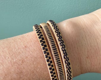 Wounaan Thin Woven Gold Bracelet | Colombian Werregue Jewelry