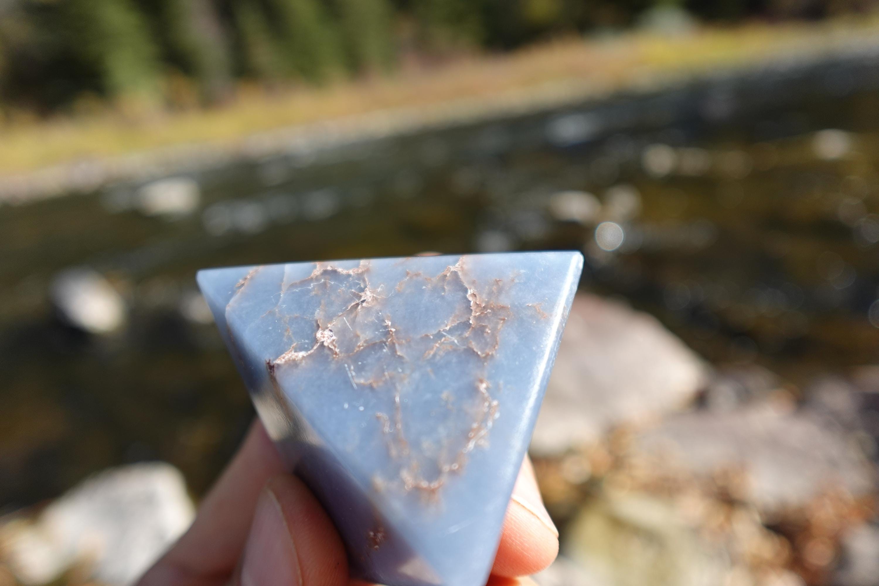 Angelite Pyramid - Etsy