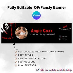 HALLOWEEN Onlyfans Banner | Social Media Banner | Fansly Banner | Editable Canva Template | Great For Cam Models |Adult Content Banner