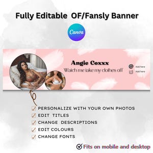 Onlyfans Banner | Social Media Banner | Reddit Banner | Fansly Banner | Editable Canva Template | Great For Cam Models |Adult Content Banner
