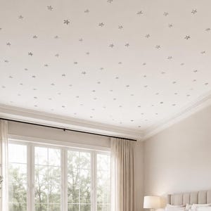Starry Ceiling Wallpaper, Luxury Space Mural Design for Kids Bedroom Decor