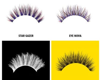 Multi-layered 3-D false eyelashes, Ultimate comfort and lightweight fit, Faux mink lashes, 100% Cruelty Free, Synthetic hair. Hand made.