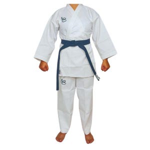 Krolin FirstGi Custom Karate Uniform – For Kids and Adults, Martial Arts Training Suit, Dojo Gear, White Belt Included, Krolin Brand
