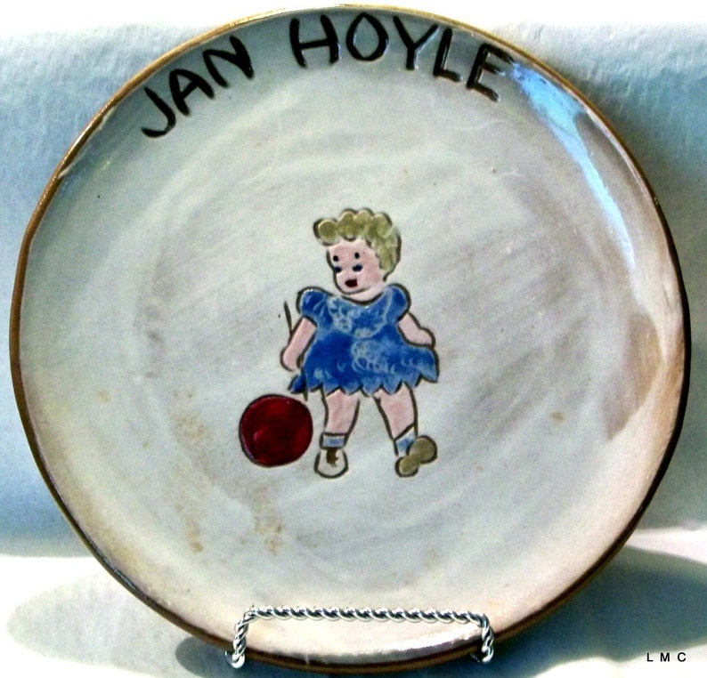 Sheffield Pottery Hand Crafted/painted Glazed Plate Blond Etsy