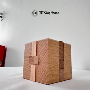Rompecabezas de madera hecho a mano / Juguete con cerradura inteligente / Juguete educativo Montessori para niños y adultos / Rompecabezas para el desarrollo cognitivo