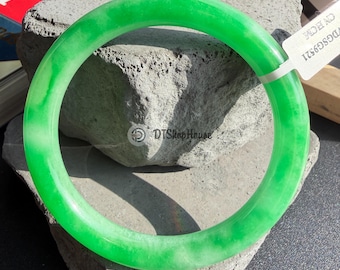 52 mm Grün Jade Armreif Naturstein Armband Geschenk