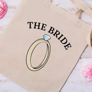 Bridesmaid Proposal Tote, Bride Tote Bag, Custom Wedding Gift Bag, Bachelorette Weekend Tote, Bridal Party Bag, Personalized Hen Party Tote