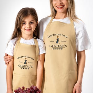 Gusteau&#39;s Apron Gift, Talented Cook Apron Gift , Christmas Baking Apron, Disney Cook Apron, Anyone Can Cook Apron, Ratatouille Apron