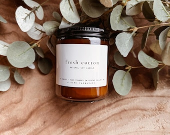 Fresh Cotton Natural Soy Candle