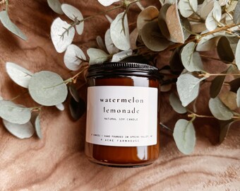 Watermelon Lemonade Natural Soy Candle