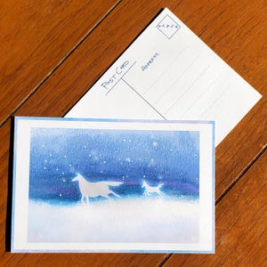 Carte postale des ronflements (chevaux dans la neige)