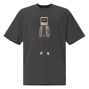 Hola mundo code_Guard camiseta extragrande desteñida con diseño gráfico técnico.