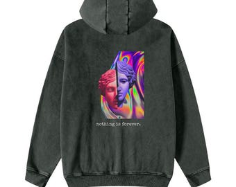 Zip-Up hoodie Mens Distressed