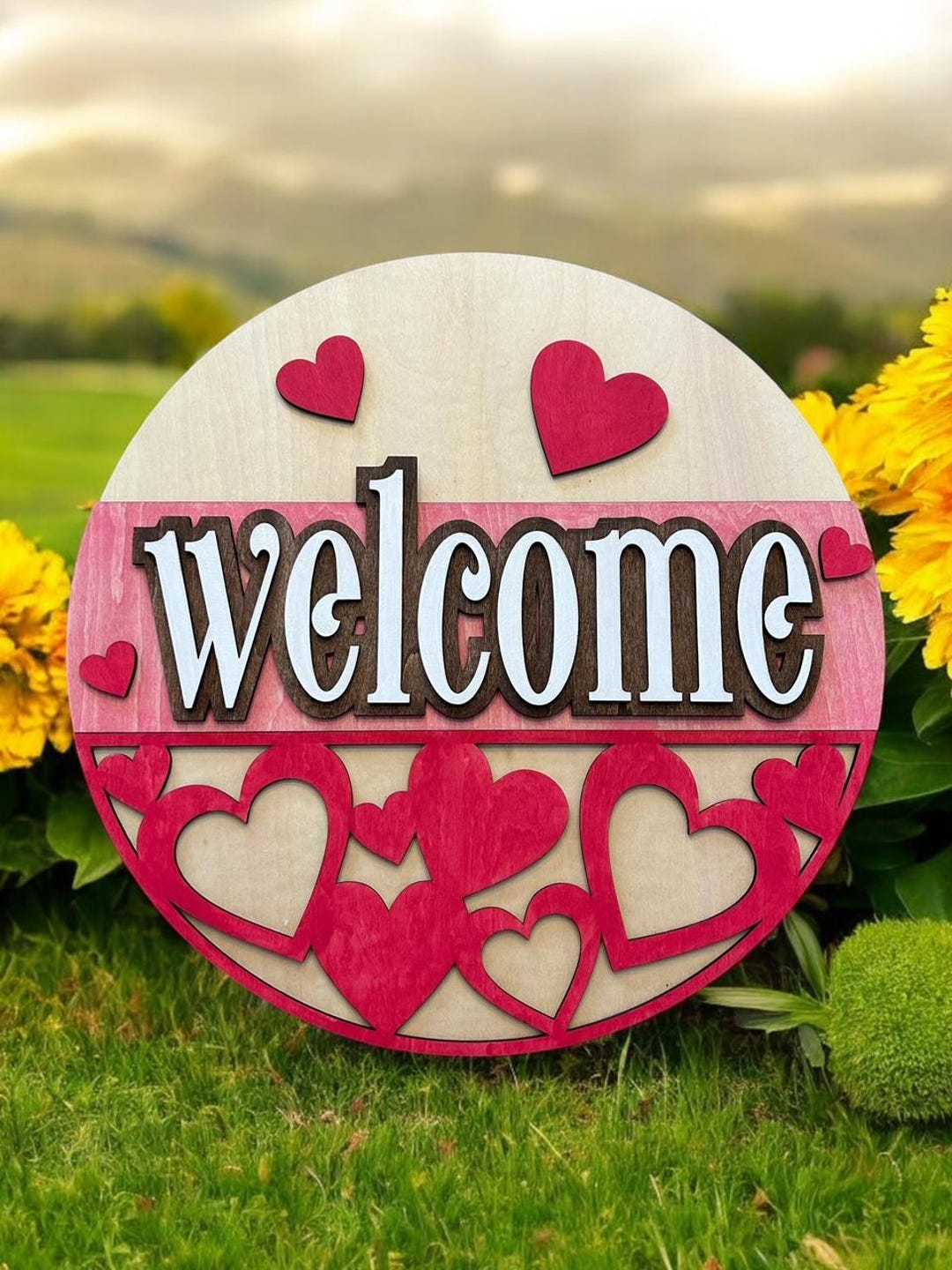 Valentines Day Welcome Sign - Sign Making Kit DIY Craft Kit - Etsy