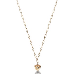 Mini Flower Pearl Drop Necklace