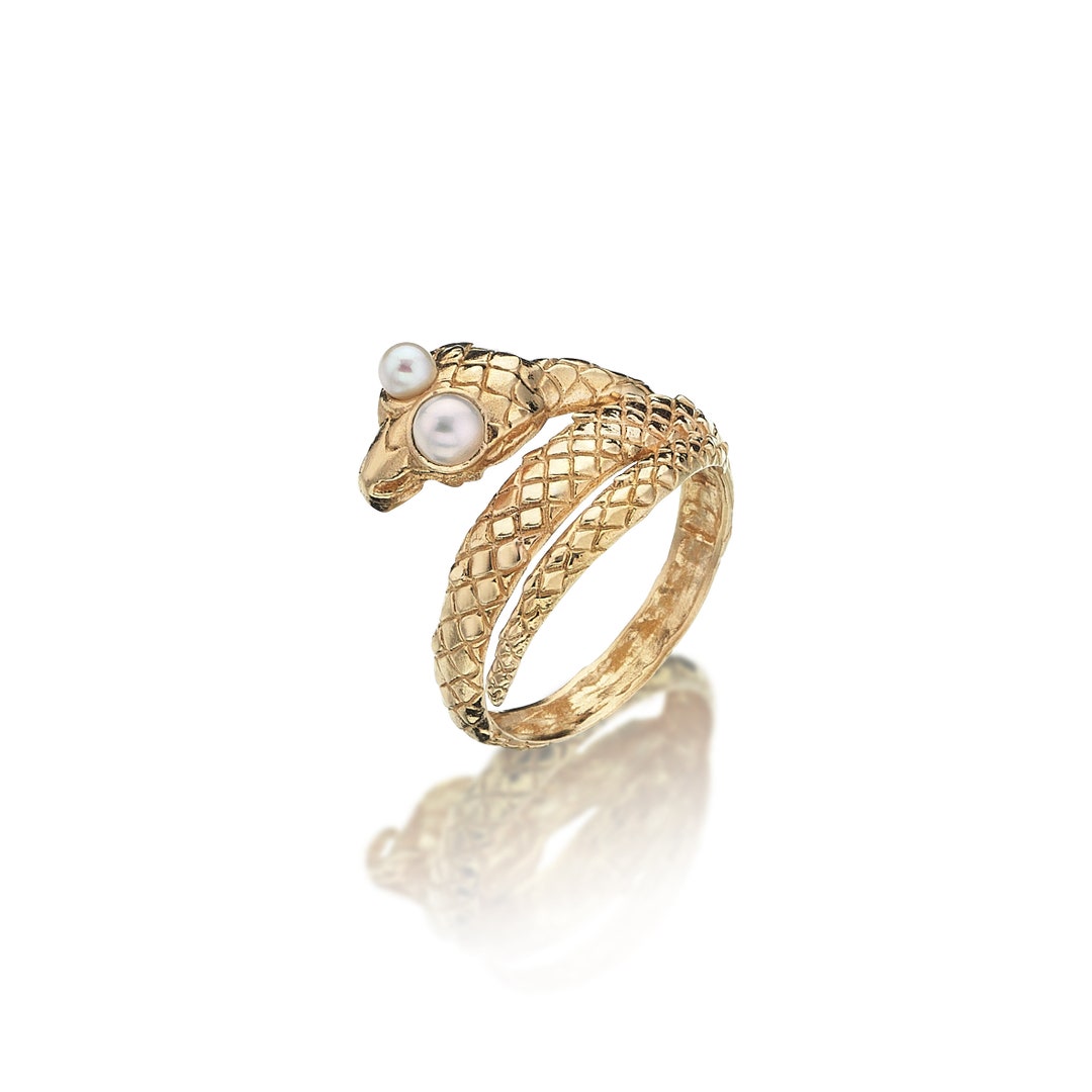 Pearl Eye Python Ring - Etsy