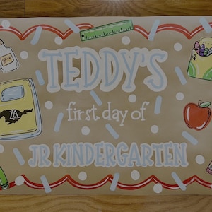 Custom, Hand-Painted Paper Banner | Back to School Banner | First Day of School Banner