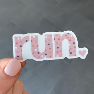 Run Sticker, Gift for XC Distance Runner, Marathoner, Track and Field, Love Running image 1