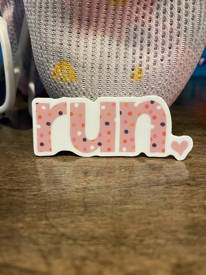 Run Sticker, Gift for XC Distance Runner, Marathoner, Track and Field, Love Running image 5
