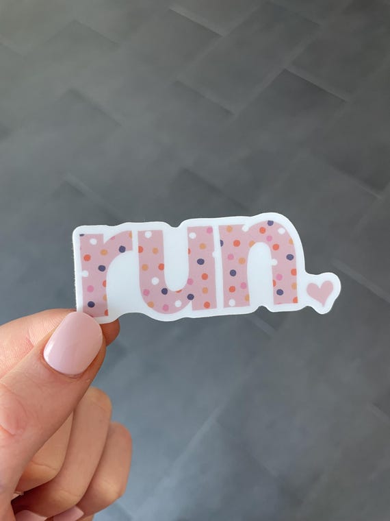 Run Sticker, Gift for XC Distance Runner, Marathoner, Track and Field, Love Running